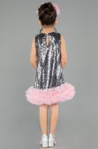 Abendkleid für Kinder Kurz Anthrazit ABK2574