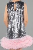 Abendkleid für Kinder Kurz Anthrazit ABK2574