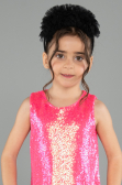 Abendkleid für Kinder Kurz Fuchsie ABK2574