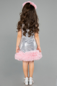 Abendkleid für Kinder Kurz Silber ABK2574