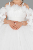Brautkleid für Kinder Lang Weiß ABG179