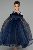 Brautkleid für Kinder Lang Marineblau ABG179