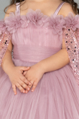 Brautkleid für Kinder Lang Puder ABG179