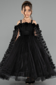 Brautkleid für Kinder Lang Schwarz ABG179