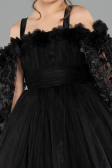 Brautkleid für Kinder Lang Schwarz ABG179