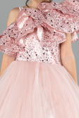 Brautkleid für Kinder Lang Puder ABG180