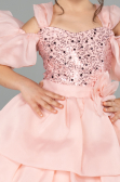Brautkleid für Kinder Lang Puder ABG184