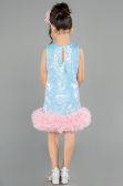 Abendkleid für Kinder Kurz Blau ABK2574