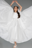 Abendkleid für Kinder Lang Weiß ABU5912