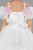 Brautkleid für Kinder Lang Satin Weiß ABG182