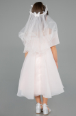 Abendkleid für Kinder Kurz Lachs ABK2295