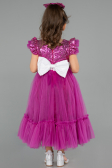 Abendkleid für Kinder Lang Fuchsie ABU4033