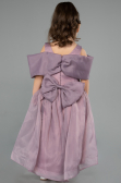 Abendkleid für Kinder Vorne Kurz-Hinten Lang Lavendel ABO107