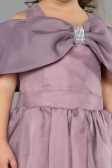 Abendkleid für Kinder Vorne Kurz-Hinten Lang Lavendel ABO107