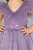 Abendkleid für Kinder Lang Lavendel ABU4239