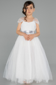 Abendkleid für Kinder Lang Weiß ABU3566