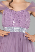 Lavendel Abendkleid Für Kinder Lang ABU3566