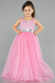 Abendkleid für Kinder Lang Rosa ABU3566