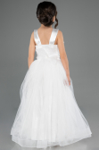 Abendkleid für Kinder Lang Weiß ABU3909