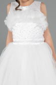 Abendkleid für Kinder Lang Weiß ABU3909