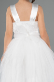 Abendkleid für Kinder Lang Weiß ABU3909