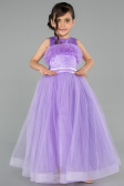 Abendkleid für Kinder Lang Lila ABU3909