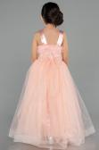 Abendkleid für Kinder Lang Lachs ABU3909