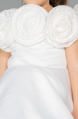 Weiß Abendkleid Für Kinder Satin Kurz ABK2573