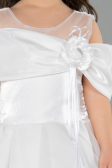 Brautkleid für Kinder Lang Satin Weiß ABG172