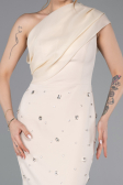 Beige Partykleid Midi ABK2337