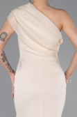 Beige Partykleid Midi ABK2337