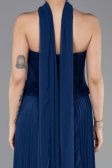 Abendkleid Lang Chiffon Marineblau ABU5917