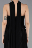 Abendkleid Lang Chiffon Schwarz ABU5917