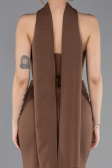 Braun Abendkleid İm Meerjungfrau-Stil Lang ABU5566