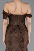 Braun Abendkleid Spitze Lang ABU5609