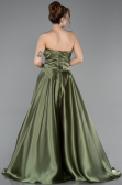 Abendkleid Lang Satin Khaki ABU5767
