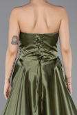 Abendkleid Lang Satin Khaki ABU5767