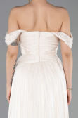 Abschlusskleid Lang Chiffon Beige ABU5920