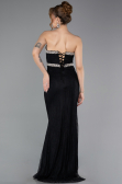 Abendkleid im Meerjungfrau-Stil Lang Spitze Schwarz ABU5921
