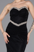 Abendkleid im Meerjungfrau-Stil Lang Spitze Schwarz ABU5921