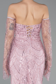 Abendkleid Lang Perlenbesetzt Puder ABU5922