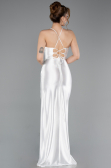 Weiß Abschlusskleid Lang ABU3247