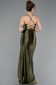 Dunkles Khaki Abschlusskleid Lang ABU3247