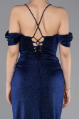 Abschlusskleid Lang Sächsischblau ABU5925