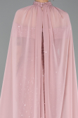 Abendkleid Lang Perlenbesetzt Puder ABU5915