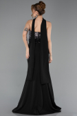 Abendkleid im Meerjungfrau-Stil Lang Schwarz ABU5924