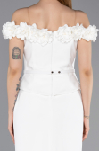 Partykleid Midi Weiß ABK2583