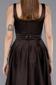 Partykleid Midi Satin Braun ABK2586