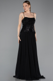Abendkleid Lang Chiffon Schwarz ABU5931