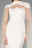 Abendkleid Lang Spitze Beige ABU5941